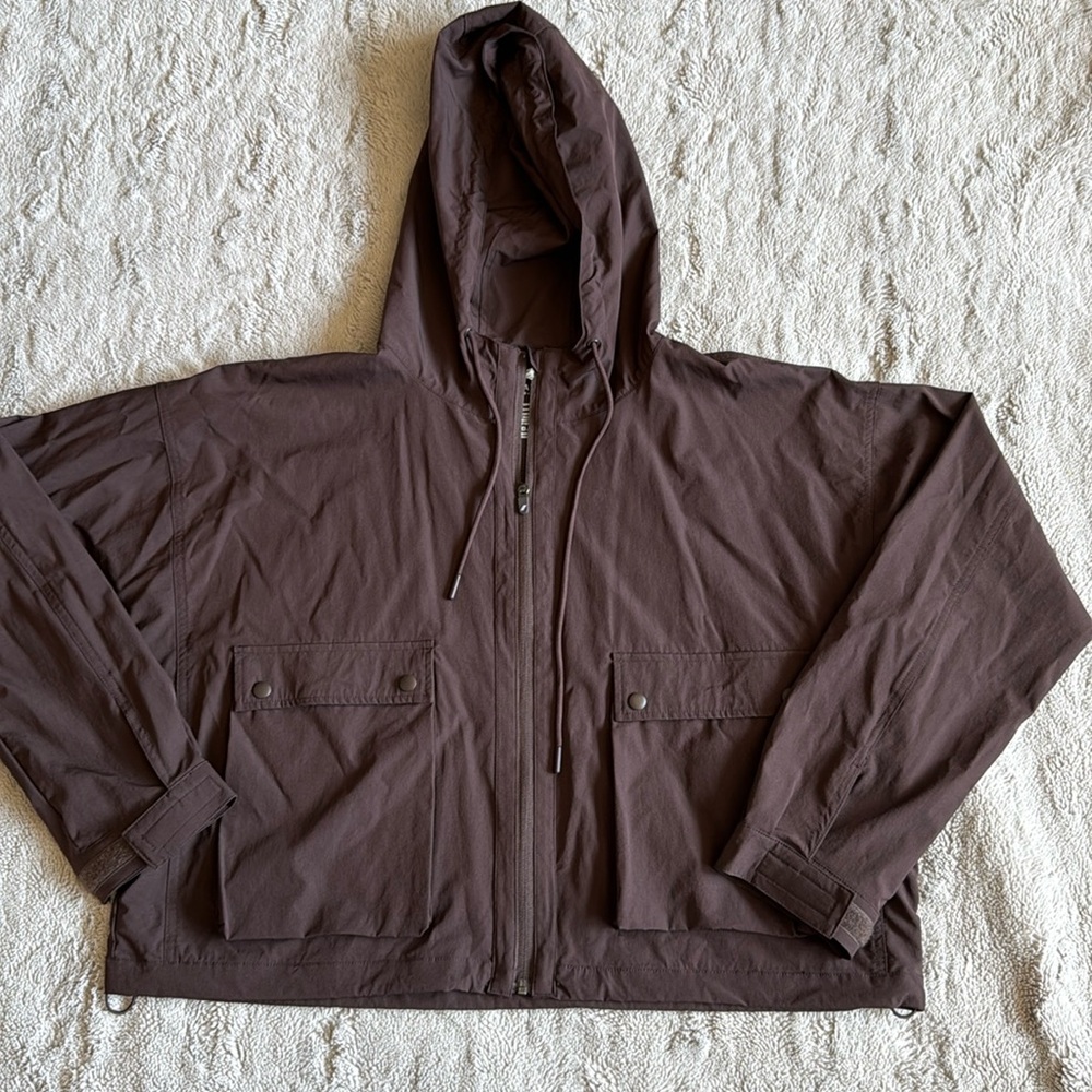 Brown Windbreaker Jacket